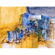 Ejaz Khan, 15 x 20 Inch, Water Color on Paper, Abstract Painting, AC-EJK-008